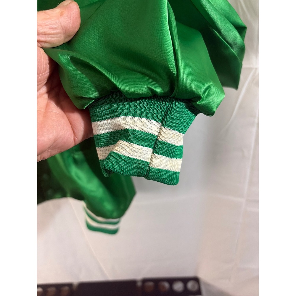 Vintage John Deere Auburn Sportswear Green Satin Bomber Jacket Mens Large USA - Picture 12 of 12